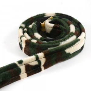 Camo Flat Snap Fur Leash by Genuine Dog